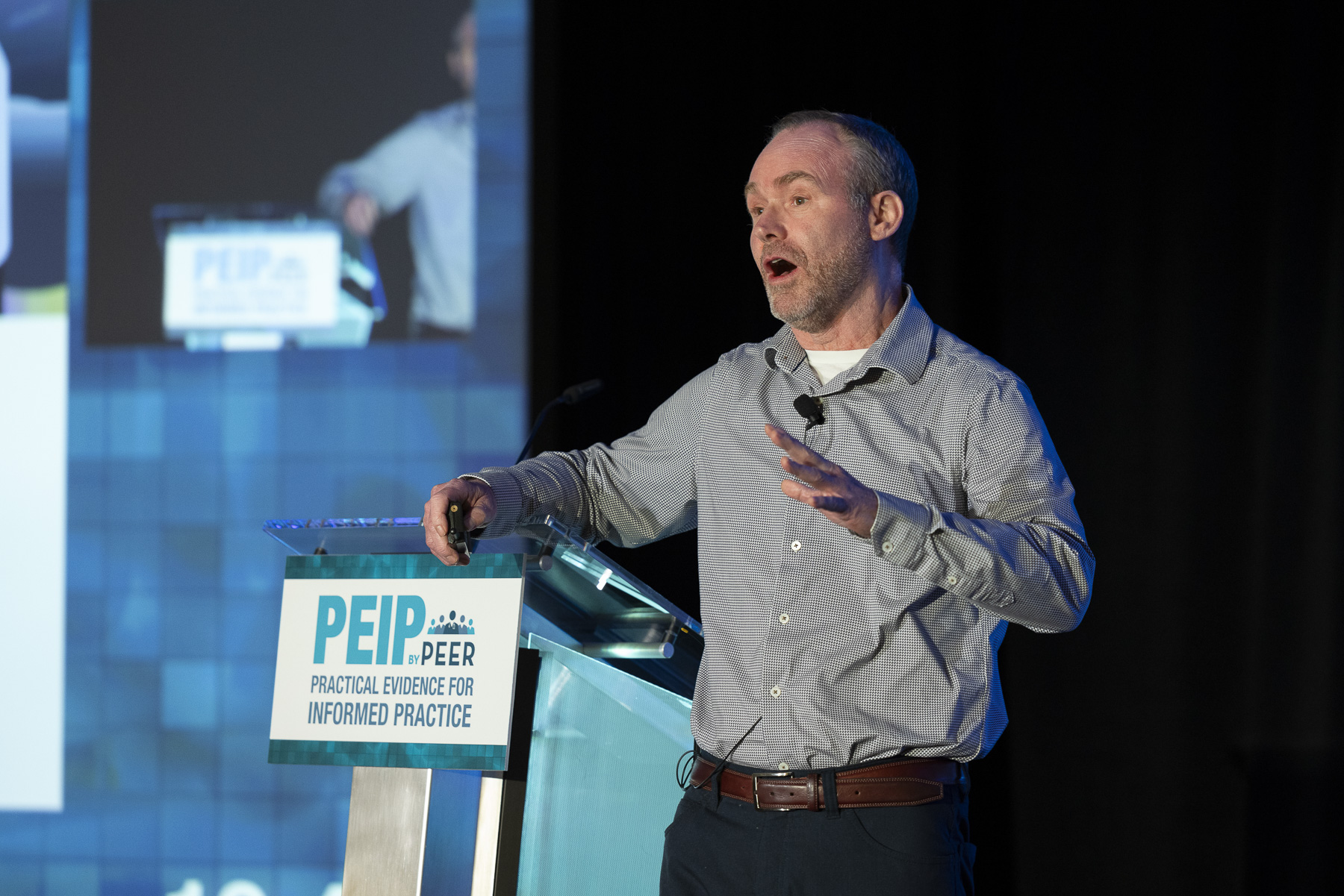 Speaker at the PEIP podium